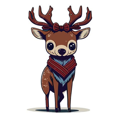 Illustration Of Cute Baby Christmas Deer Vector Christmas Deer Baby
