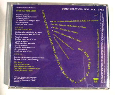 Cycle Sluts From Hell All For One And One For Each Slut Promo Cd Ep Epic 1991 Ebay