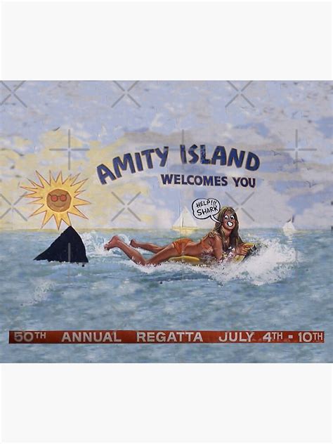 Welcome To Amity Island Tapestry For Sale By Myronmhouse Redbubble