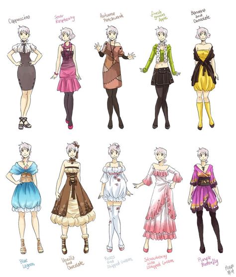 Feel free to explore, study and enjoy paintings with paintingvalley.com. Various female clothes by `meago on deviantART | Drawing ...