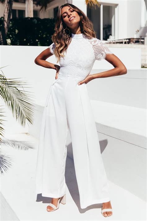 Pin By Elaina On Dresses In 2020 Jumpsuit Elegant White Party Outfit