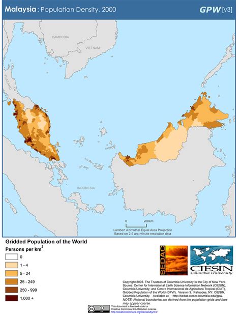 Malaysia Population Density 2000 Sedacmaps Flickr
