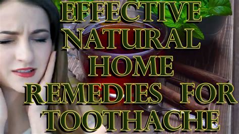 Effective Home Remedies For Toothache Youtube