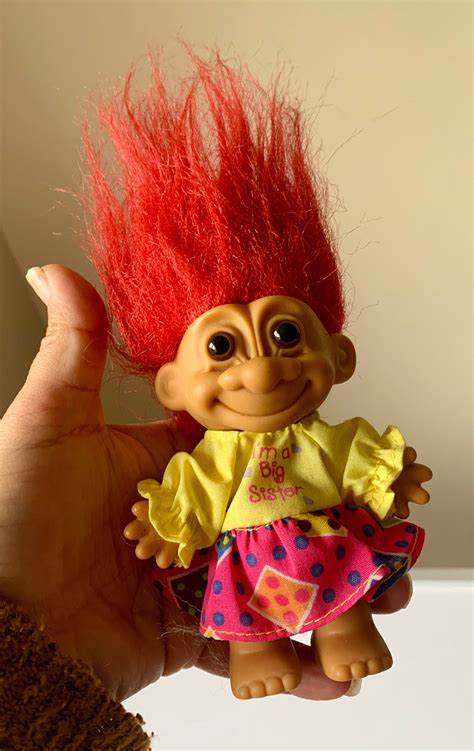 Vintage 1980s 1990s Russ Red Hair Girl Troll Doll Etsy
