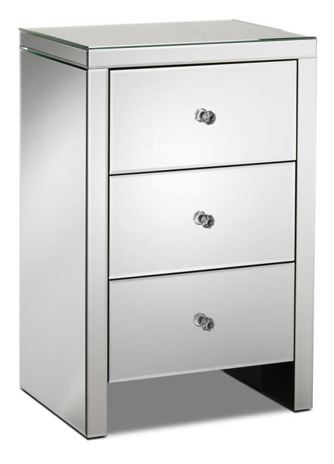 Complete your living room or bedroom with this glam accent table. Illusion Night Table - Mirrored Glass | Leon's