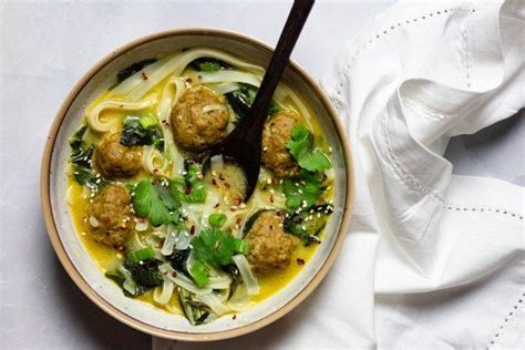 It'll cook your meat perfectly for you, you can alright, let's talk more about this fabulous thai chicken zucchini noodle soup, shall we? Thai-Inspired Meatball Soup with Rice Noodles - The Foreign Fork | Recipe in 2020 | Meatball ...