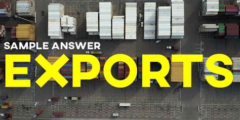 Ielts Writing Task 1 Sample Answer Exports In Various Categories