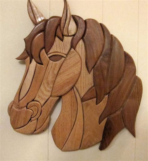 106int Intarsia Horse Head Wall Art Dougs Woodcrafts And Patterns