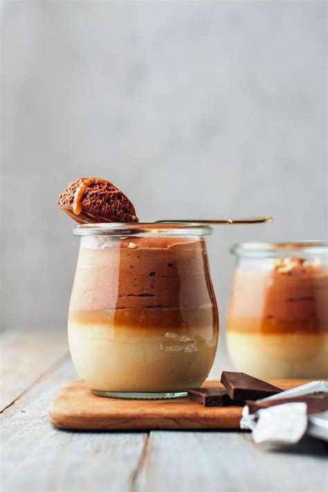 This vegan chocolate mousse is creamy, rich, and light. Vanilla Custard, Chocolate Mousse & Salted Caramel ...