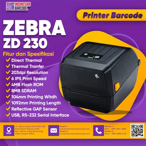 Zebra Zd230 Printer Barcode Indonesian Barcode