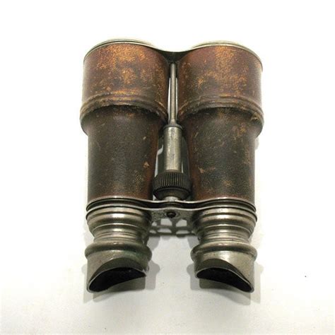 Antique French Military Field Glasses Militaria Leather