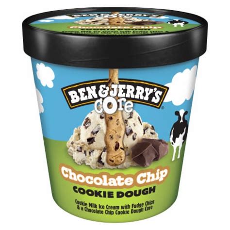Ben Jerry S Chocolate Chip Cookie Dough Core Ice Cream Pint Oz