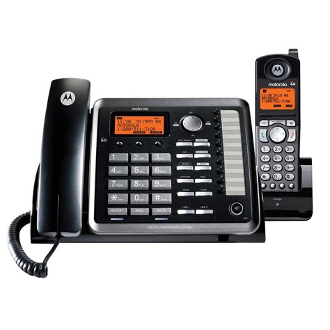 Motorola Ml25255 2 Line Corded Desk Phone Digital Answering System