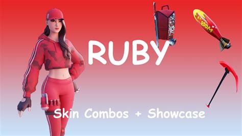 Ruby Skin Combos Showcase Fortnite Battle Royale Youtube