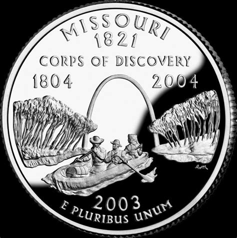 A 2003 S Missouri 90 Silver Deep Cameo Proof State Quarter Us Mint