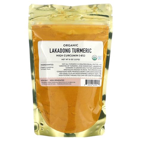 Pure Indian Foods Organic Lakadong Turmeric 8 Oz 227 G Walmart Com