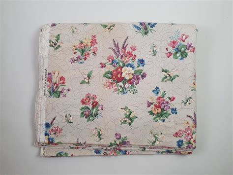 Linen Floral Fabric Angela George Antiques