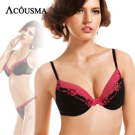 Acousma Women Sexy Bra Sets Embroidery Floral Female Brassiere Lingerie