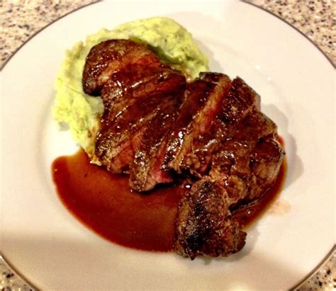 Bless my girlfriends as they did all the clean up for me. Beef tenderloin topped with demi-glaze over some homemade herbed mashed potatoes. | Beef recipes ...