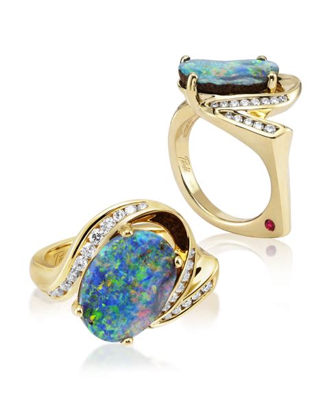 A New Boulder Opal Ring For The Jck Awards Jewelry Design Boulder