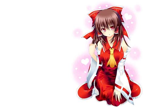 Hakurei Reimu Red Pretty Dress Sweet Nice Anime Love Touhou