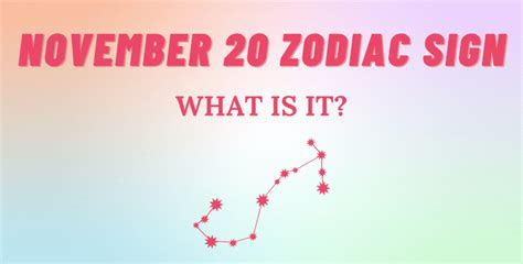November 20 Zodiac Sign Explained So Syncd