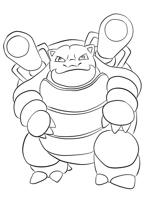 83 Free Printable Blastoise Colouring Page Atekaaashif