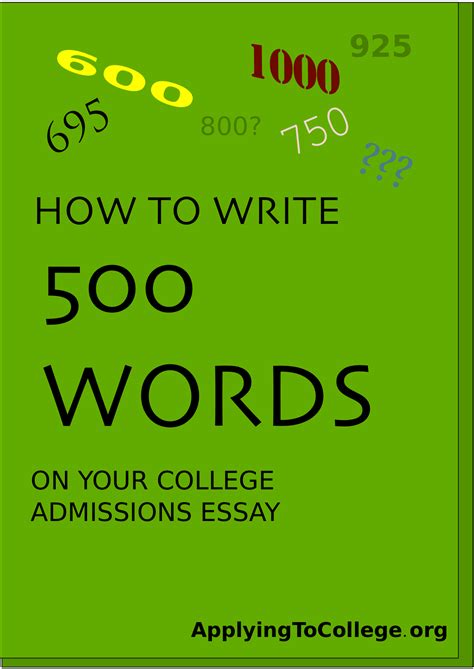 College Essay 500 Word Limit 5 Simple Ways To Pare It Down Applying