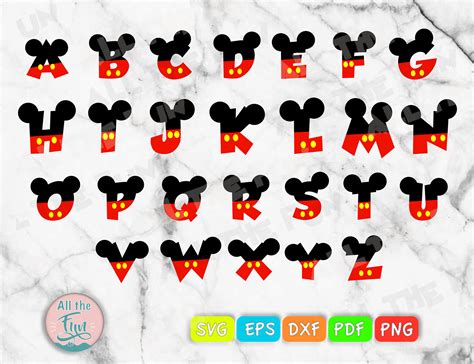Home Living Disney Font Svg Disney Alphabet Svg Mickey Svg Disney The