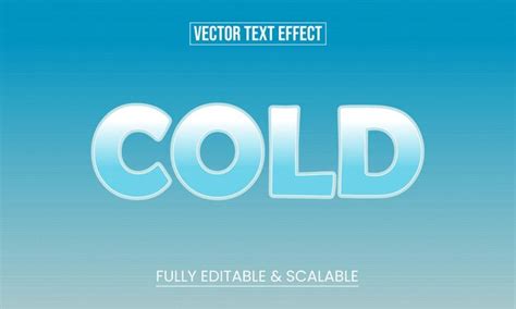 Premium Vector Vector Editable Cold Ice Text Effect