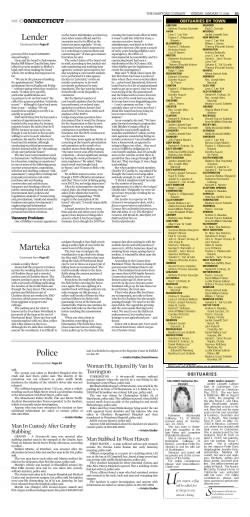 Hartford Courant Obituaries By Town