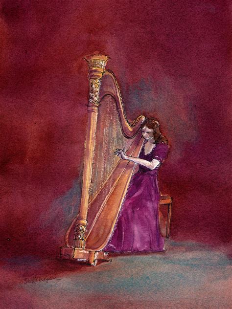 Medieval Harpist Wallpaper