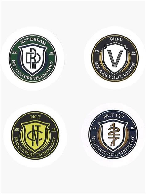 Sm Town 2021 Nct Logos Emblems 127 Dream Wayv Sticker For Sale By