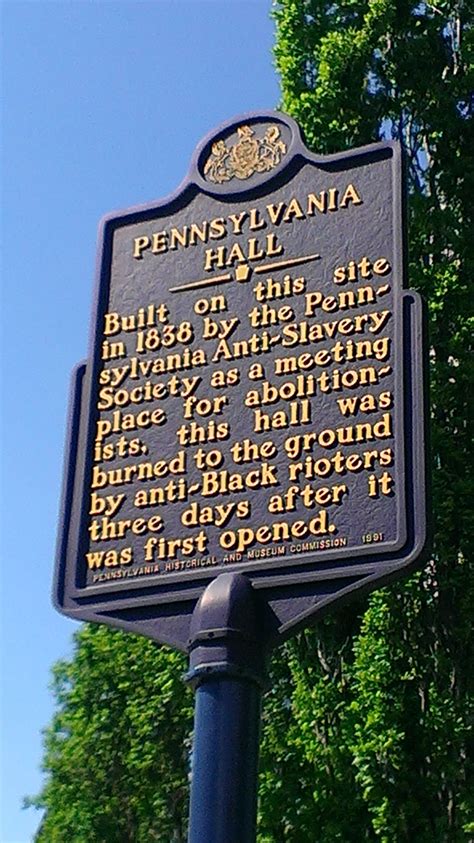 Pennsylvania Hall Marker Is Located On 6th Street Between Race And