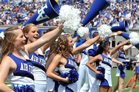 Academy Cheerleaders Encourage Their Team Community United States
