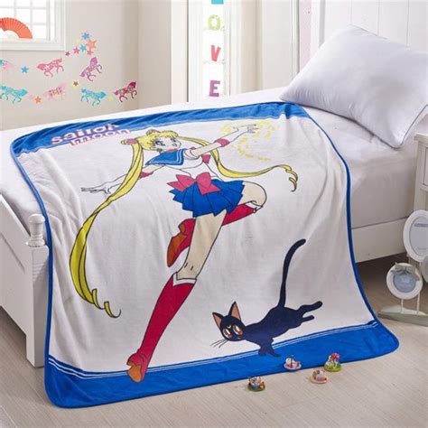 Anime Sailor Moon Blanketkawaii Tsukino Usagi Fleece Travel Blanket