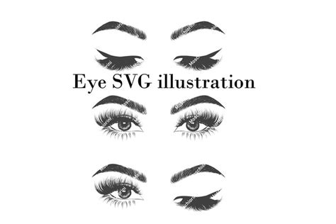 Set Svg Of Illustrations Of The Eye With Wink