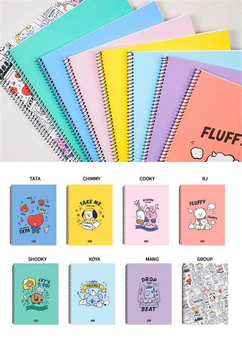 Bt21 Spring Ruled Notebook Large Notebook Writing Journal