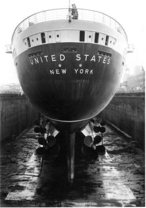United States In Drydock With An Incredible View Of Her Stern And