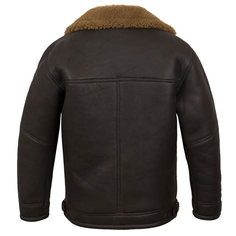 Mens Brown Rust Sheepskin Pilot Jacket Hidepark Leather