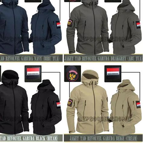 Jual Jaket Tactical Pria Anti Air Free Logo Indonesia Garuda Jaket Tad Army Tactical Shopee