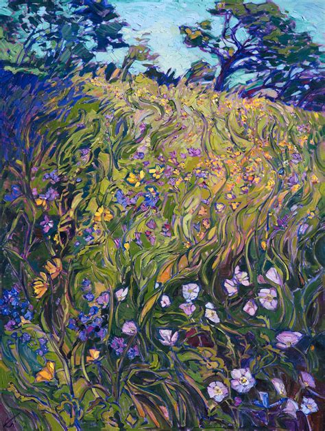 Wildflowers In Lilac By Erin Hanson Art Painting Abstract Floral