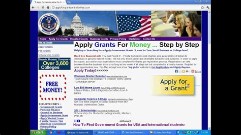 Apply For Federal Grants And Free Grants At Online Youtube