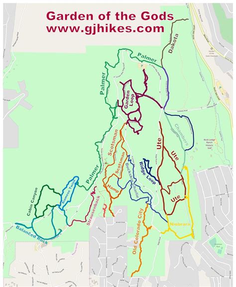 Garden Of The Gods Trail Map Time Zones Map World