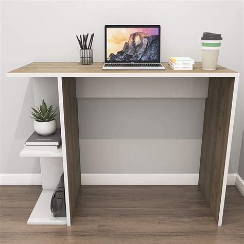 Modern And Elegant Multifunctional Wooden Study Table Oak White