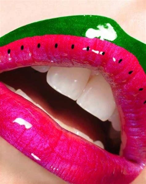 Juicy Watermelon Lips Rainbow Lips Lip Art Juicy Lips