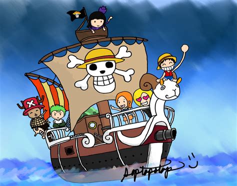 One Piece Setting Sail By Poptopstop On Deviantart