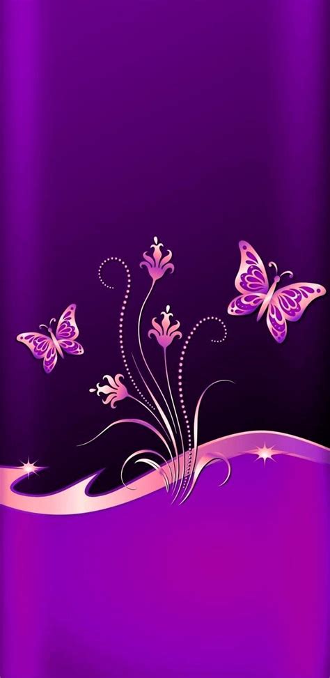 Wallpaper Beauty Iphone Wallpaper Purple Butterfly