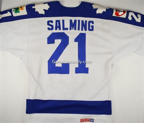 Borje Salming 1986 1987 Toronto Maple Leafs 2 Patch Game Used Jersey