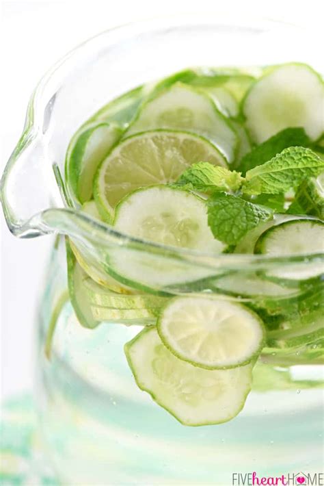 Cucumber Mint Infused Water With Or Without Lime